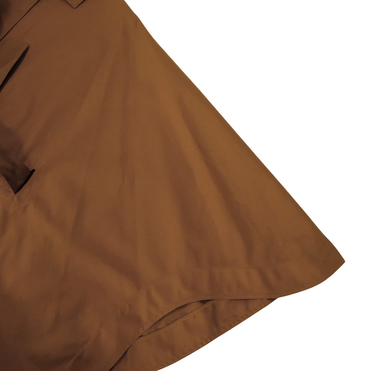 2026SS HERMES Poncho Cape coat with Sellier buttonsBrown Mahogany Cotton100% #34 H6E0162DK[EXCELLENT][Authentic]