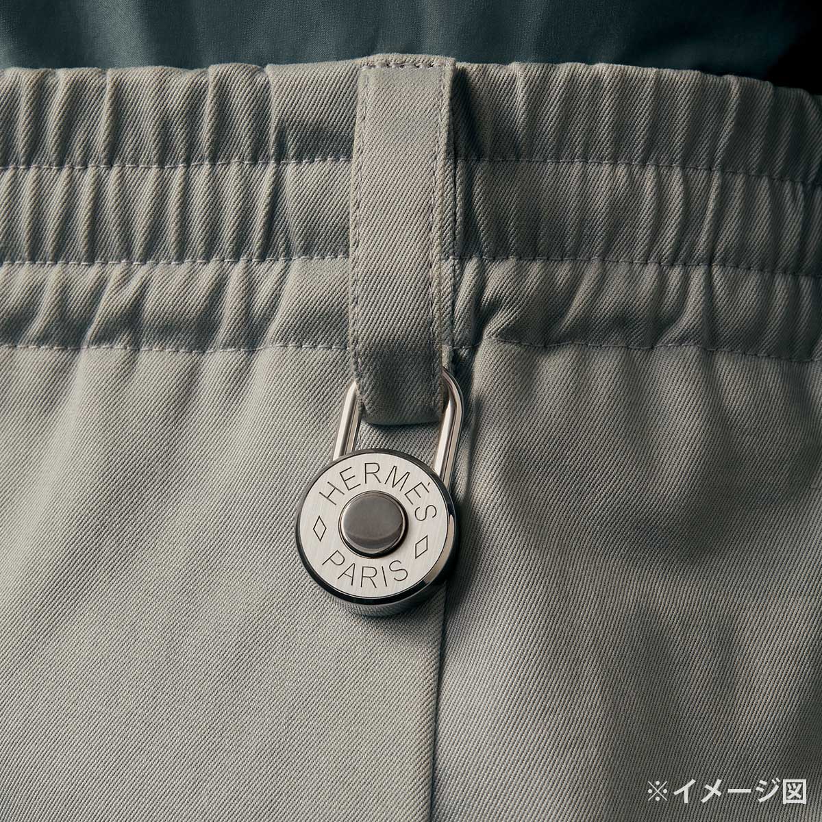 HERMES key ring Clou de Selle Silver Metal Silver HW[BRAND NEW][Authentic]