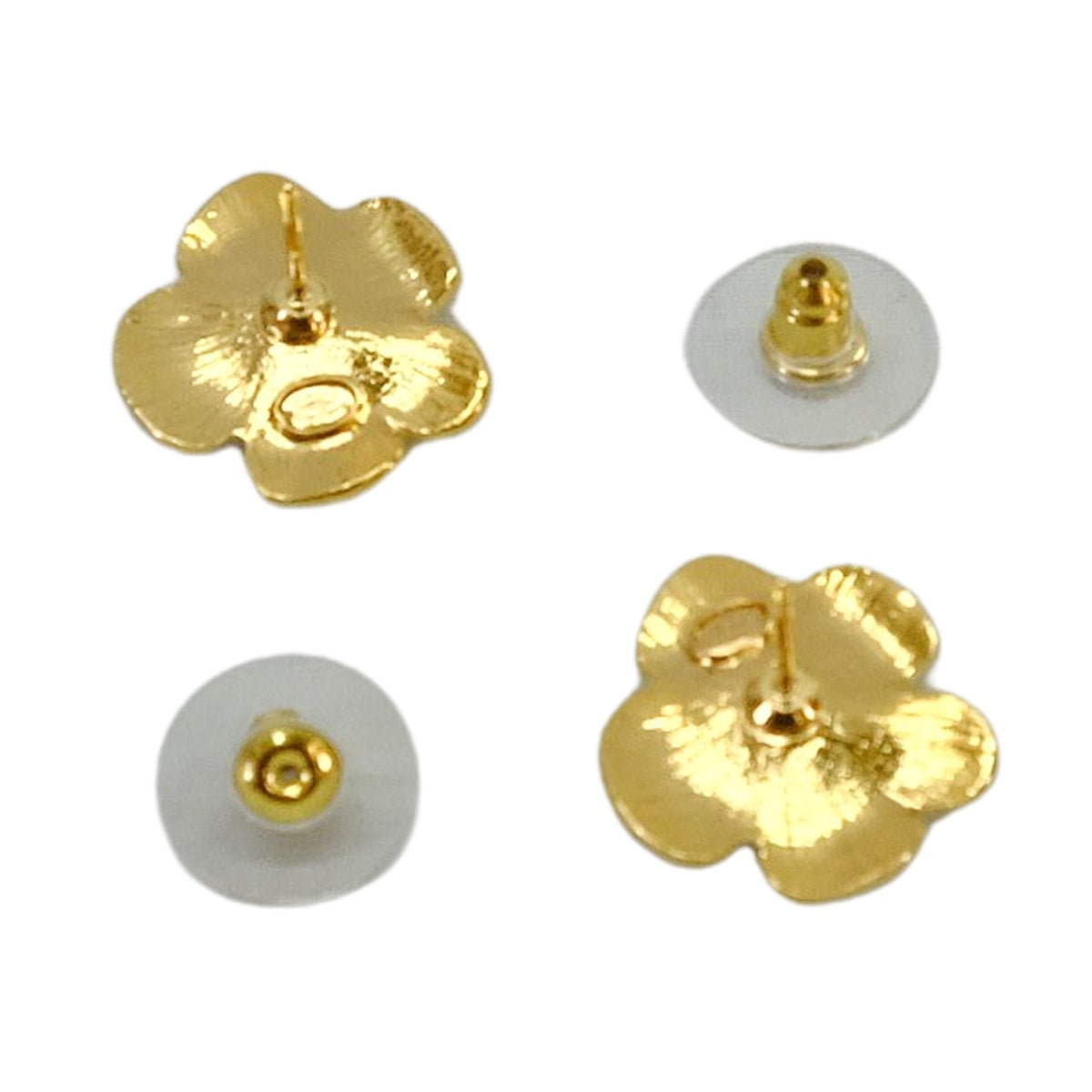 2026SS CHANEL pierced earring Camelia COCO Mark Blanc (White)/Gold Metal/Resin Gold HW ABH302[BRAND NEW][Authentic]