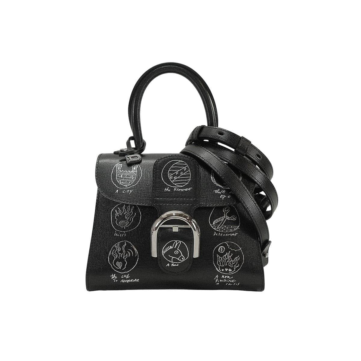 2024SS Delvaux Handbag Delvaux × Kasper Bosmans Brillant Mini Talisman Noir (Black) Opera Calf Silver HW AA0406BUA099ZPA[EXCELLENT][Authentic]