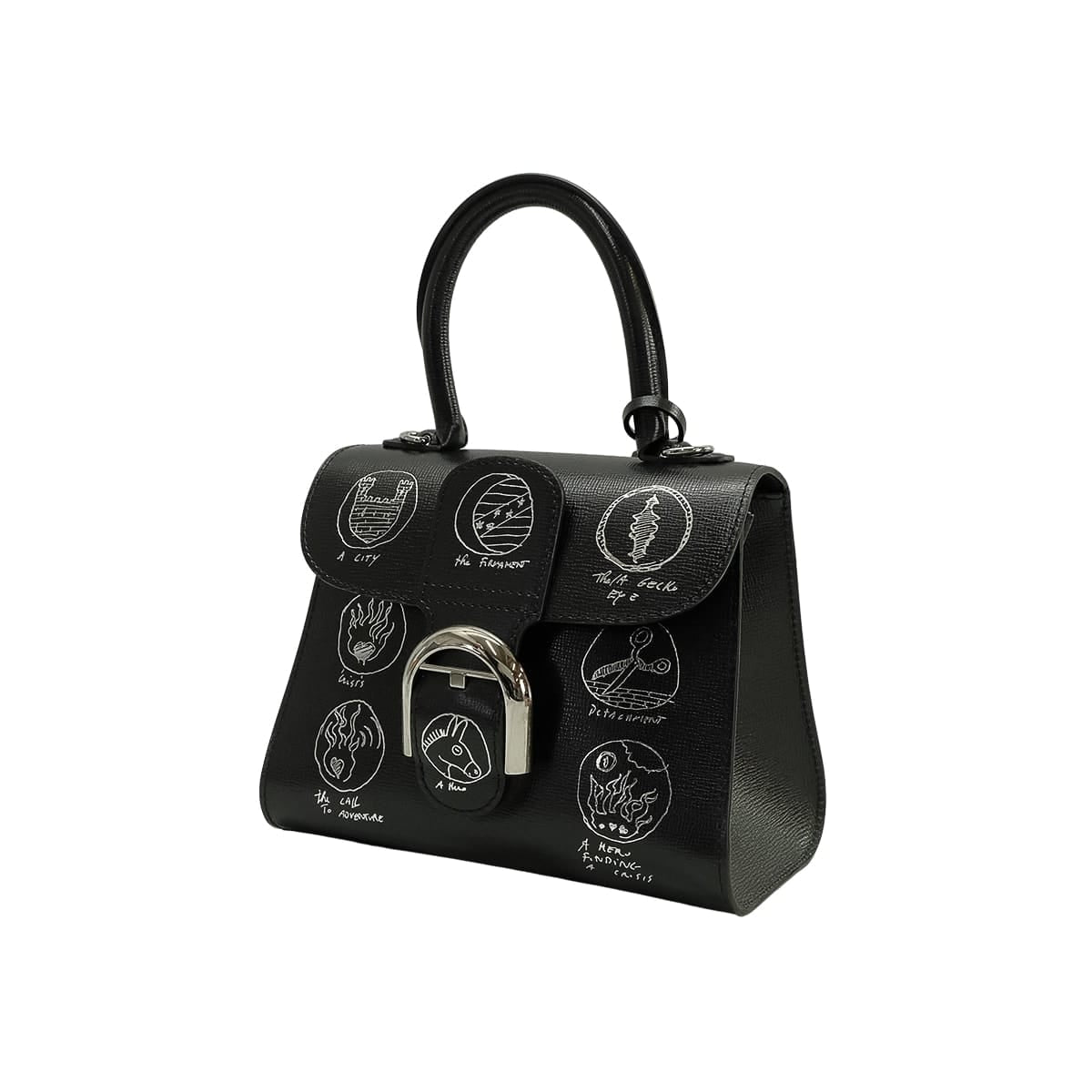 2024SS Delvaux Handbag Delvaux × Kasper Bosmans Brillant Mini Talisman Noir (Black) Opera Calf Silver HW AA0406BUA099ZPA[EXCELLENT][Authentic]