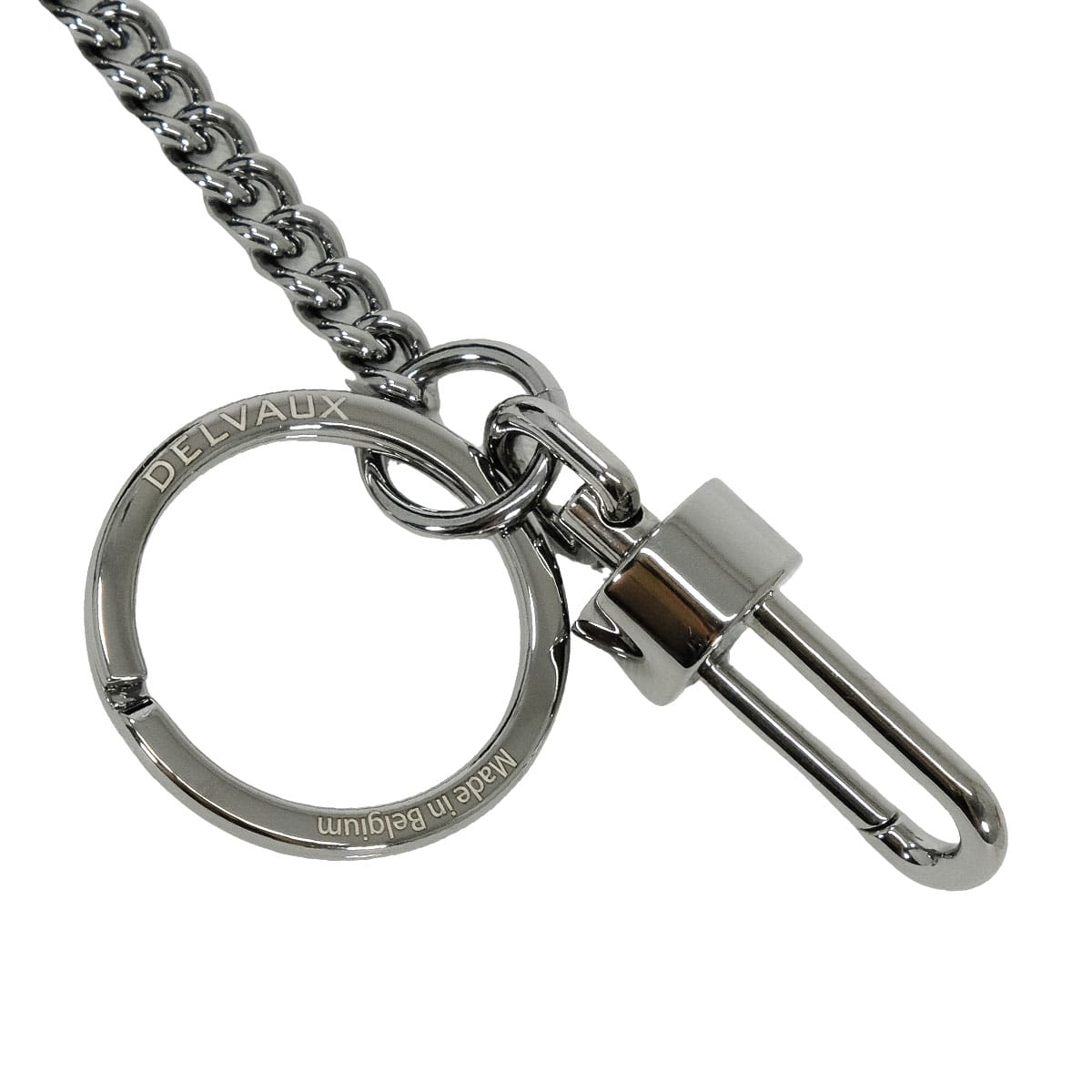 Delvaux bag charm Brillant Mini L'Humour Noir (Black)/Blanc (White) Calf Leather Silver HW[BRAND NEW][Authentic]