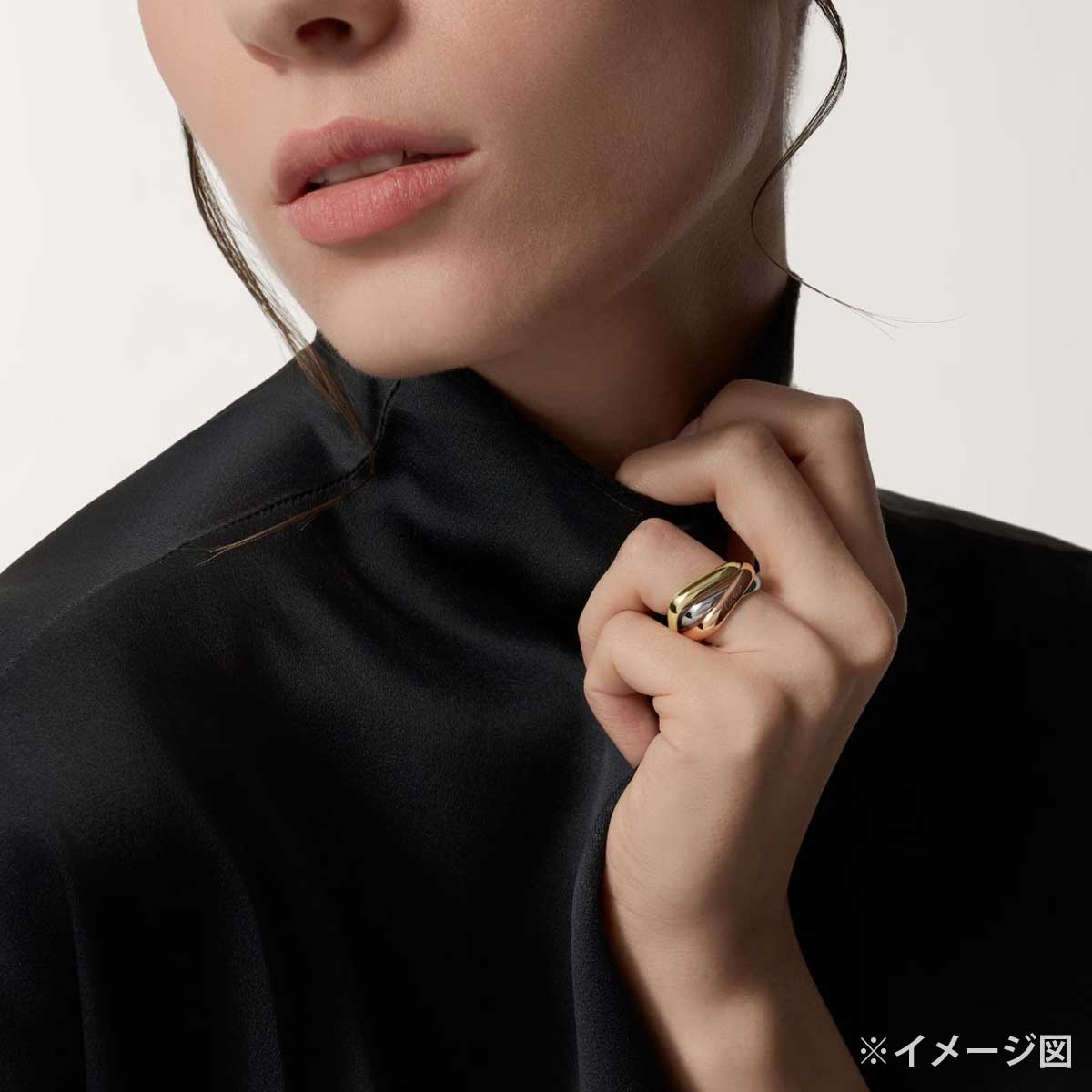 CARTIER ring Trinity Cushion Classic ModelYellow Gold/White Gold/Pink Gold K18YG/K18WG/K18PG #52 B4240600[EXCELLENT][Authentic]