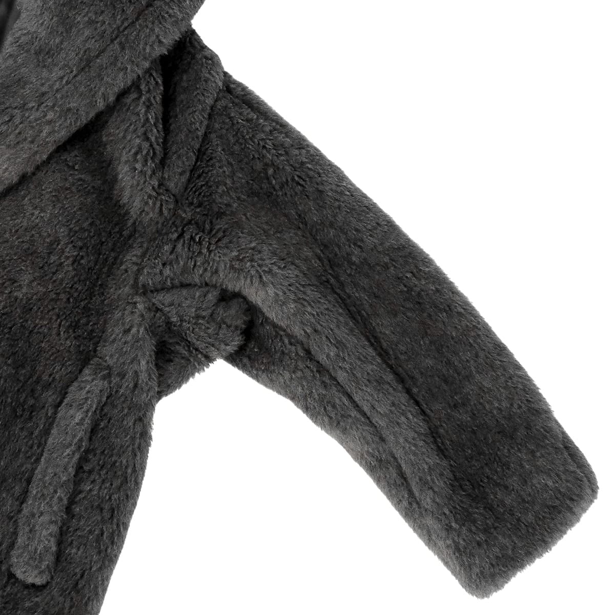 2024AW MAX MARA Fur Coat Teddy Bear IconMedium Gray Wool/Alpaca/Silk/Reyon #XS 110160542[EXCELLENT][Authentic]