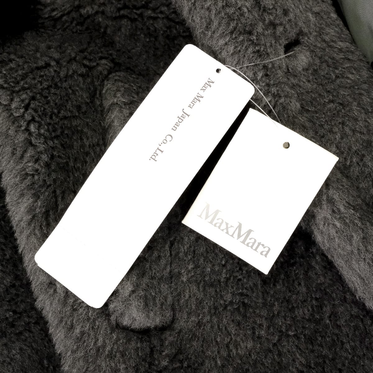 2024AW MAX MARA Fur Coat Teddy Bear IconMedium Gray Wool/Alpaca/Silk/Reyon #XS 110160542[EXCELLENT][Authentic]