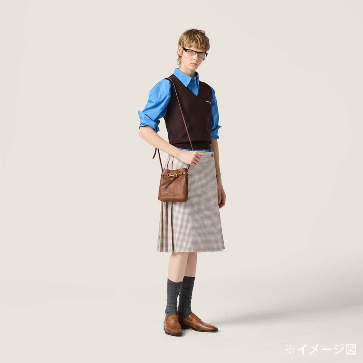 2025 Cruise Collection Miu Miu Vests Wool SweaterCocoa Brown Virgin Wool #38 MMV209_14RH_F0324_S_OOO[EXCELLENT][Authentic]