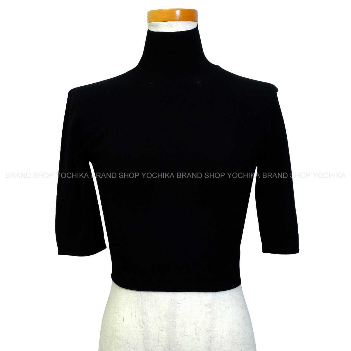 2024SS MAX MARA Knit Women's Cropped Knit Zippered Canale Noir (Black) Reyon/Polyester #S Mat Black HW 136126306[EXCELLENT][Authentic]