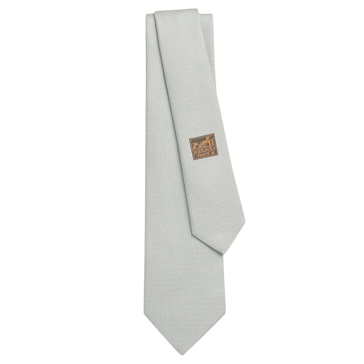 HERMES tie H CoccinelleGris Clair Silk100% H339447T 10[BRAND NEW][Authentic]