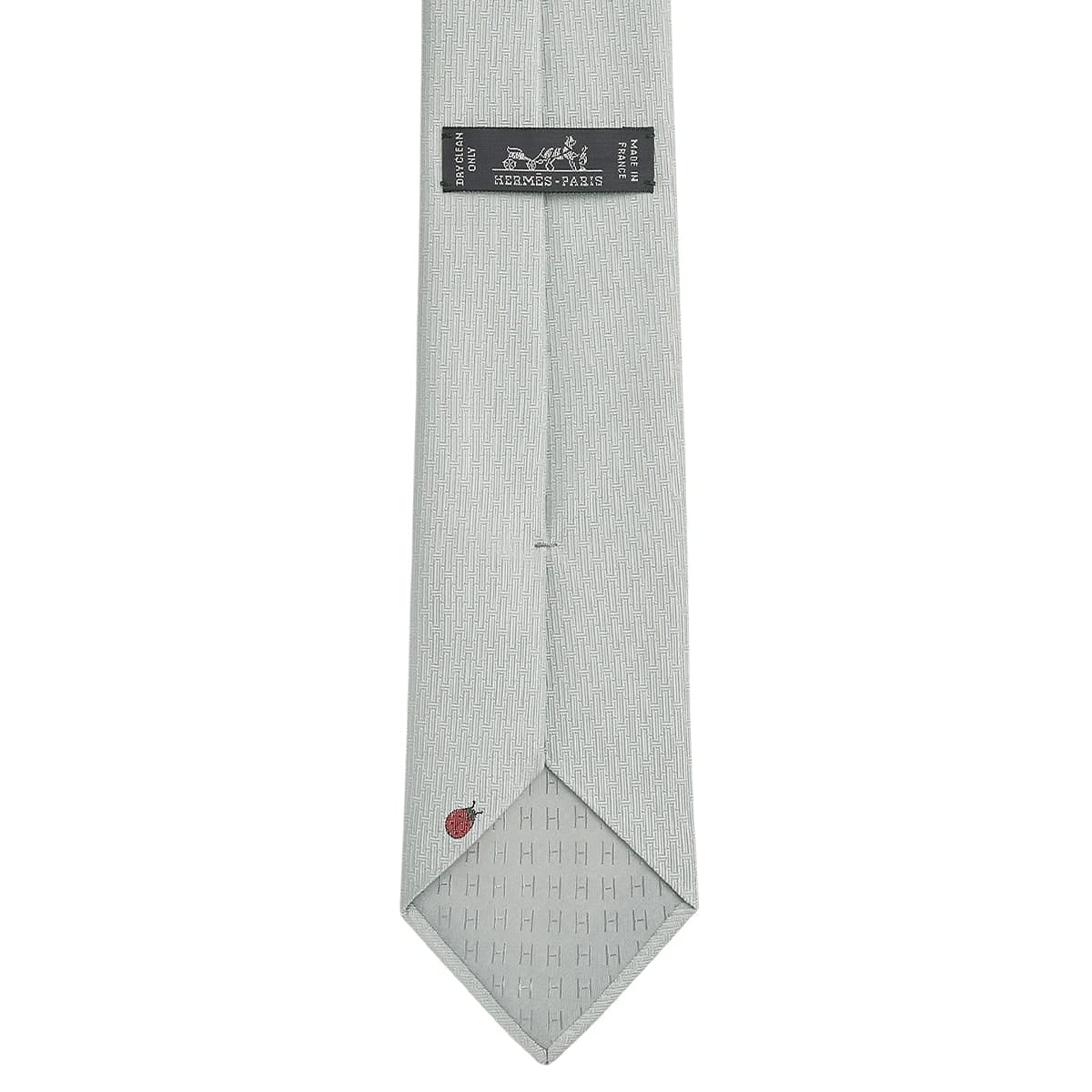 HERMES tie H CoccinelleGris Clair Silk100% H339447T 10[BRAND NEW][Authentic]