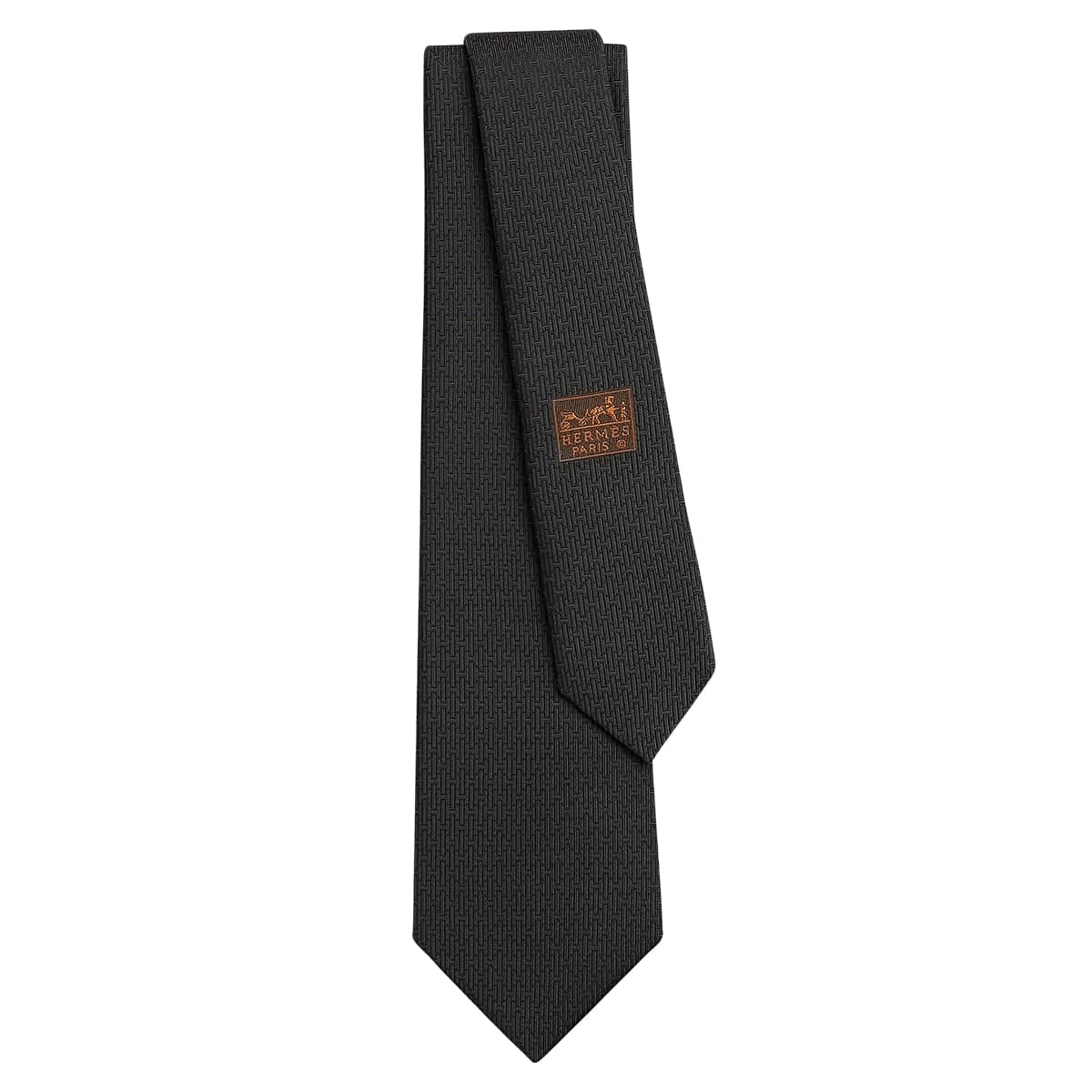 HERMES tie H Coccinelle Noir (Black) Silk100% H339447T 02[BRAND NEW][Authentic]
