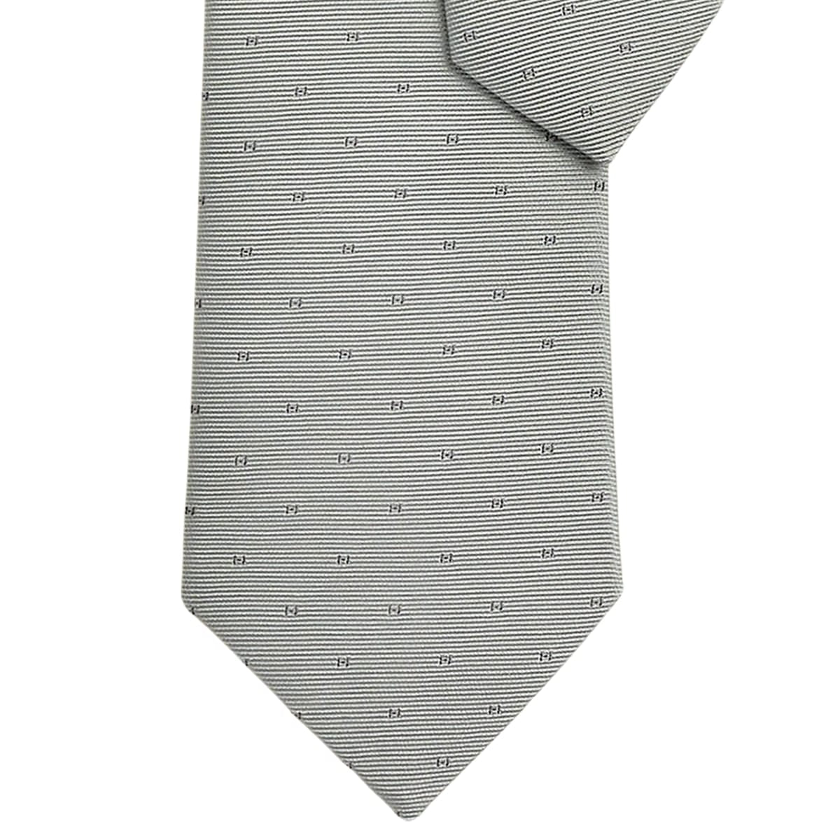 HERMES tie Magnifying HGris Clair/Gris Fonce Silk100% H334161T 07[BRAND NEW][Authentic]