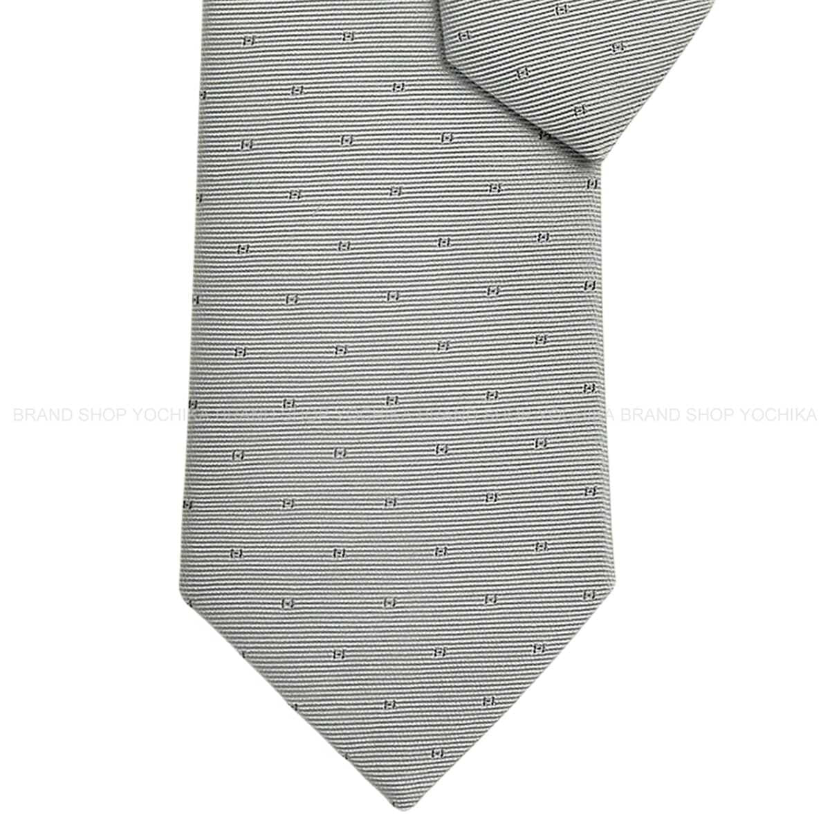 HERMES tie Magnifying HGris Clair/Gris Fonce Silk100% H334161T 07[BRAND NEW][Authentic]