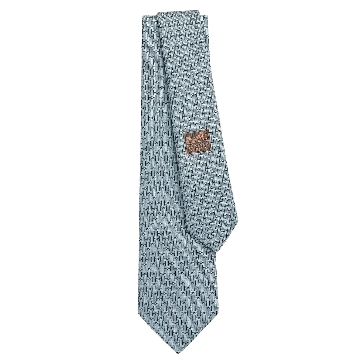 HERMES tie H Jumbo GreyAnthracite/Gris Clair Silk100% H336287T 17[BRAND NEW][Authentic]