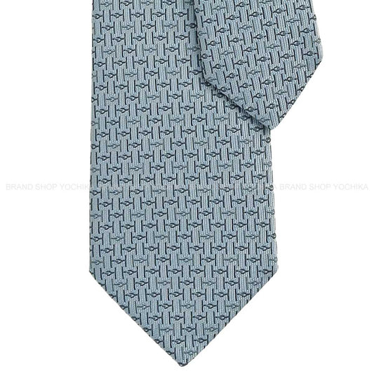 HERMES tie H Jumbo GreyAnthracite/Gris Clair Silk100% H336287T 17[BRAND NEW][Authentic]