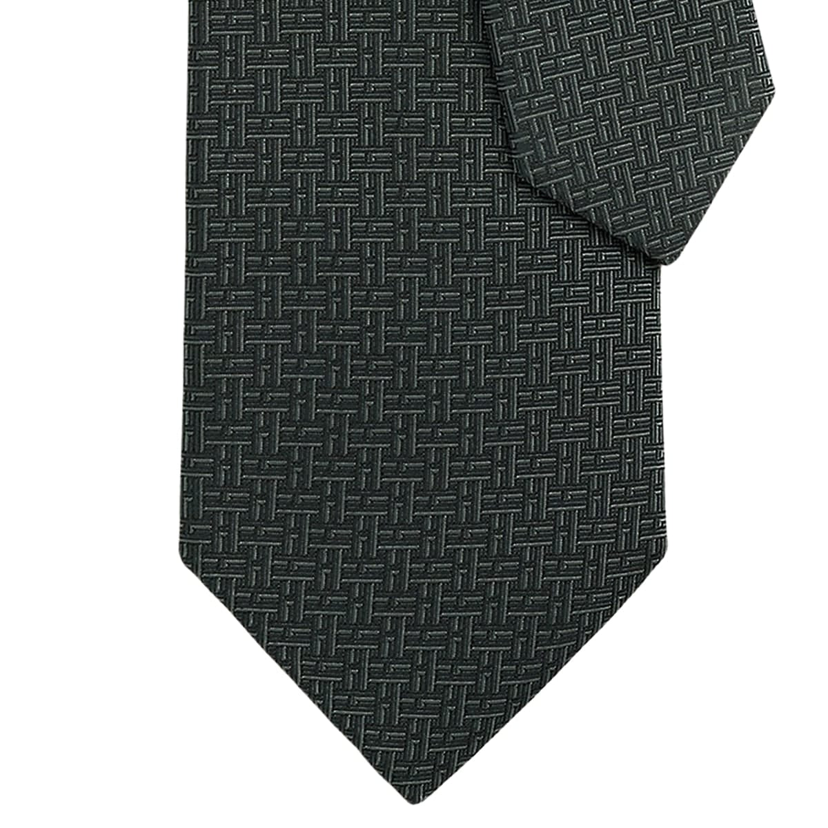 HERMES tie H TrefleAnthracite Silk100% H659448T 02[BRAND NEW][Authentic]