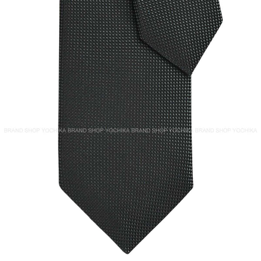 HERMES tie Saint Honore Gris Fonce Silk100% H236235T 02[BRAND NEW][Authentic]