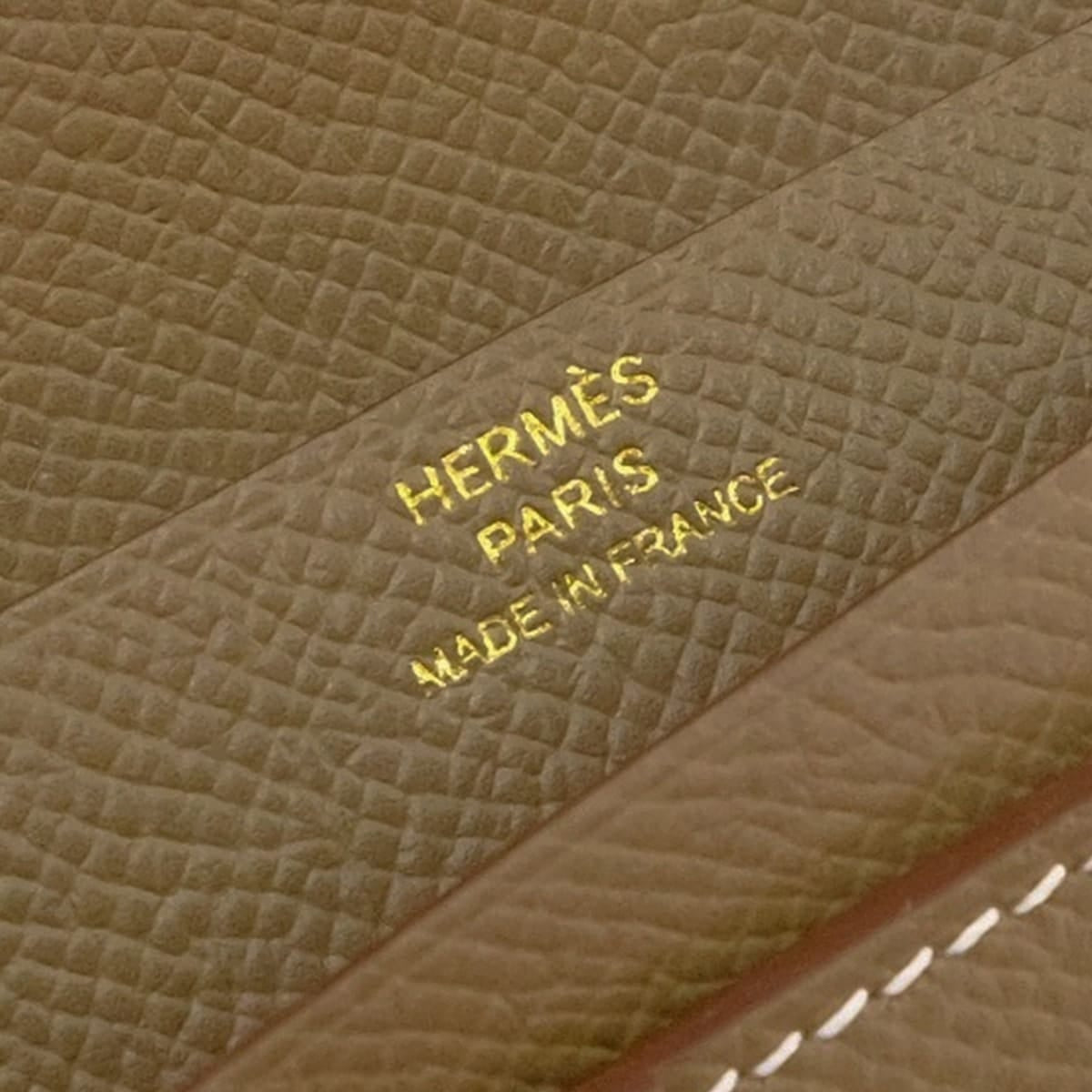 HERMES long wallet Bearn Soufflet Etoupe Veau Epsom Gold HW Stamp G[BRAND NEW][Authentic]