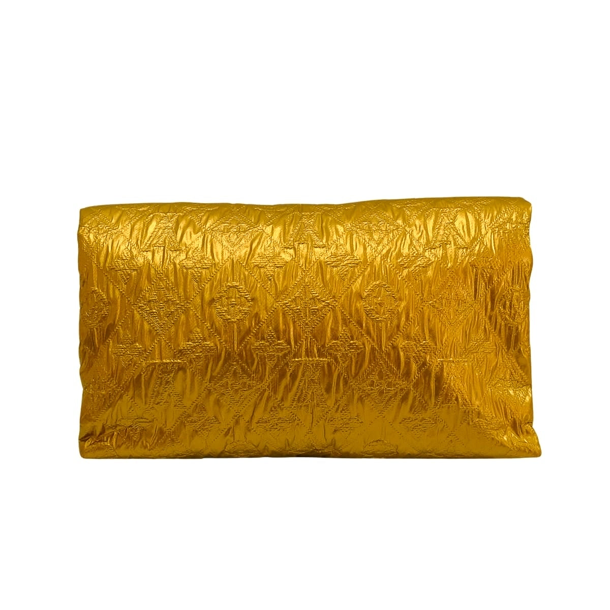 [Pre-loved] LOUIS VUITTON Clutch bag Lime light Gold Silk/Wool Gold HW[LIKE NEW][Authentic]