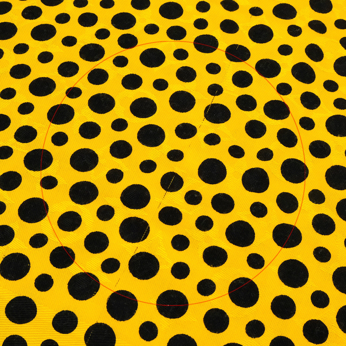 [Pre-loved] LOUIS VUITTON Stall LV × Yayoi Kusama Monogram Dots Infinity Shawl Jaune Noir (Black)/Yellow Silk/Wool M74626[LIKE NEW][Authentic]