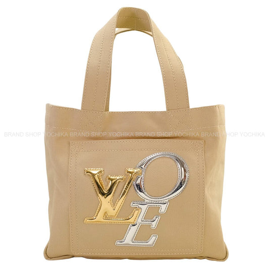 LOUIS VUITTON tote bag That's Love PM Ecru Cotton Canvas M95468[EXCELLENT][Authentic]