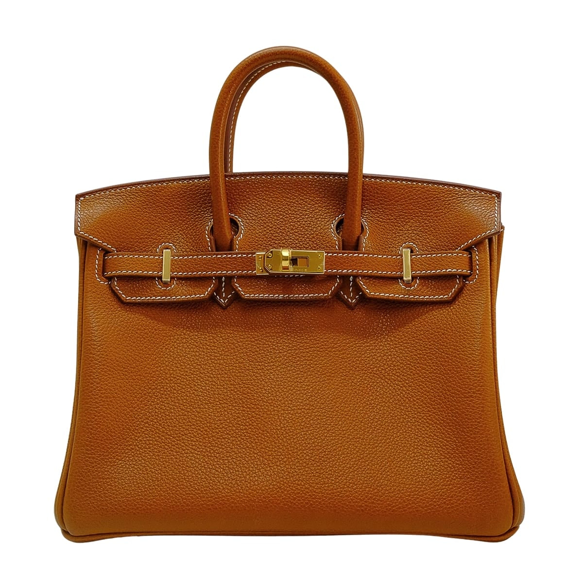 HERMES Handbag Birkin25 Fauve Barenia Faubourg Gold HW Stamp K[BRAND NEW][Authentic]