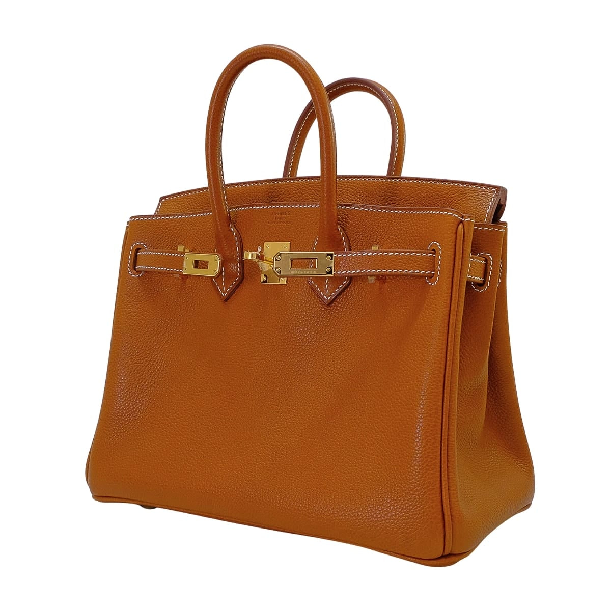 HERMES Handbag Birkin25 Fauve Barenia Faubourg Gold HW Stamp K[BRAND NEW][Authentic]