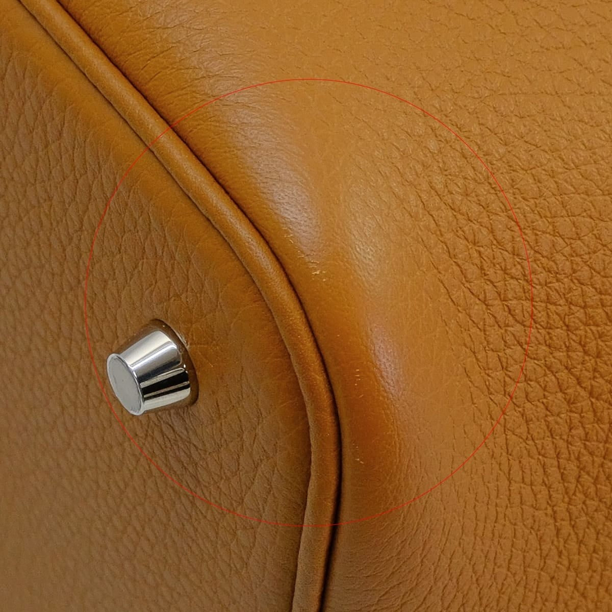 HERMES Handbag Picotin Lock 22 MM Gold Taurillon Clemence Silver HW Stamp K[ALMOST NEW][Authentic]