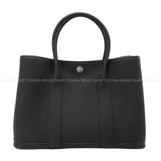 HERMES tote bag Garden Party 30 TPM Noir (Black) Veau Negonda Silver HW Stamp G[BRAND NEW][Authentic]