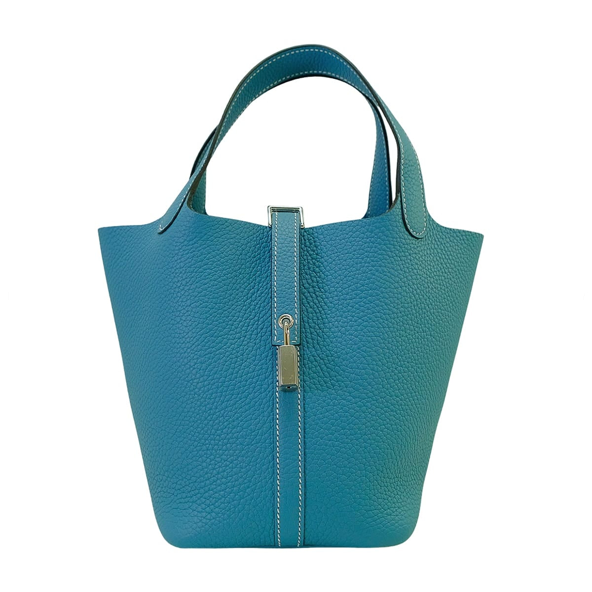 HERMES Handbag Picotin Lock 18 PM New Bleu Jean Taurillon Clemence Silver HW Stamp G[BRAND NEW][Authentic]