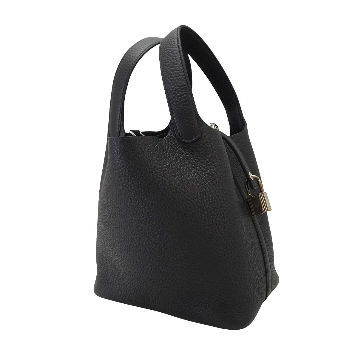 HERMES Handbag Picotin Lock 18 PM Noir (Black) Taurillon Clemence Silver HW Stamp K[BRAND NEW][Authentic]