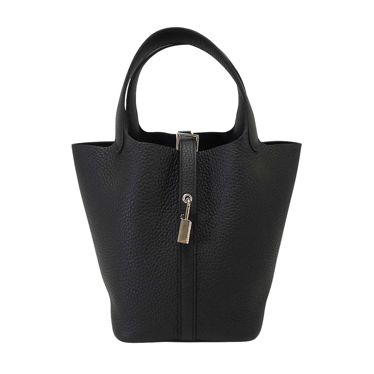 HERMES Handbag Picotin Lock 18 PM Noir (Black) Taurillon Clemence Silver HW Stamp K[BRAND NEW][Authentic]