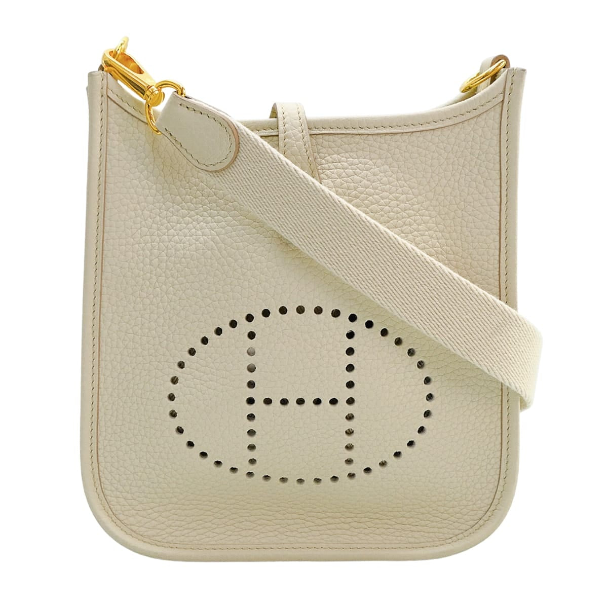 [Pre-loved] HERMES Shoulder bag Evelyne 16 TPM Beton Taurillon Clemence Gold HW Stamp B[LIKE NEW][Authentic]