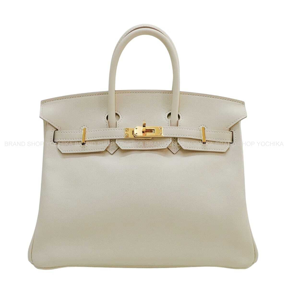 HERMES Handbag Birkin25 Craie Veau Swift Gold HW Stamp X[EXCELLENT][Authentic]