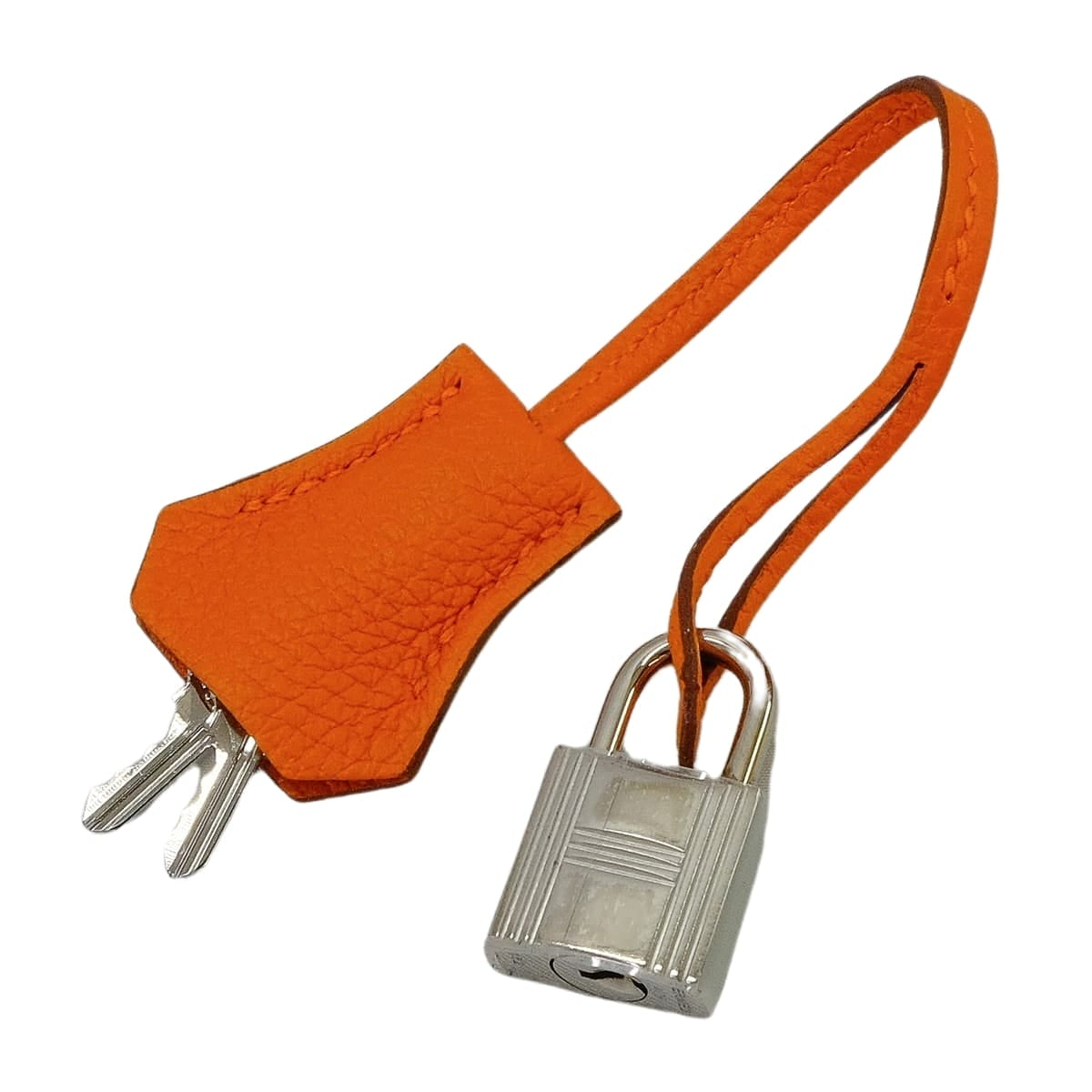 HERMES Handbag Birkin25 Orange Veau Togo Silver HW Stamp □R[EXCELLENT][Authentic]