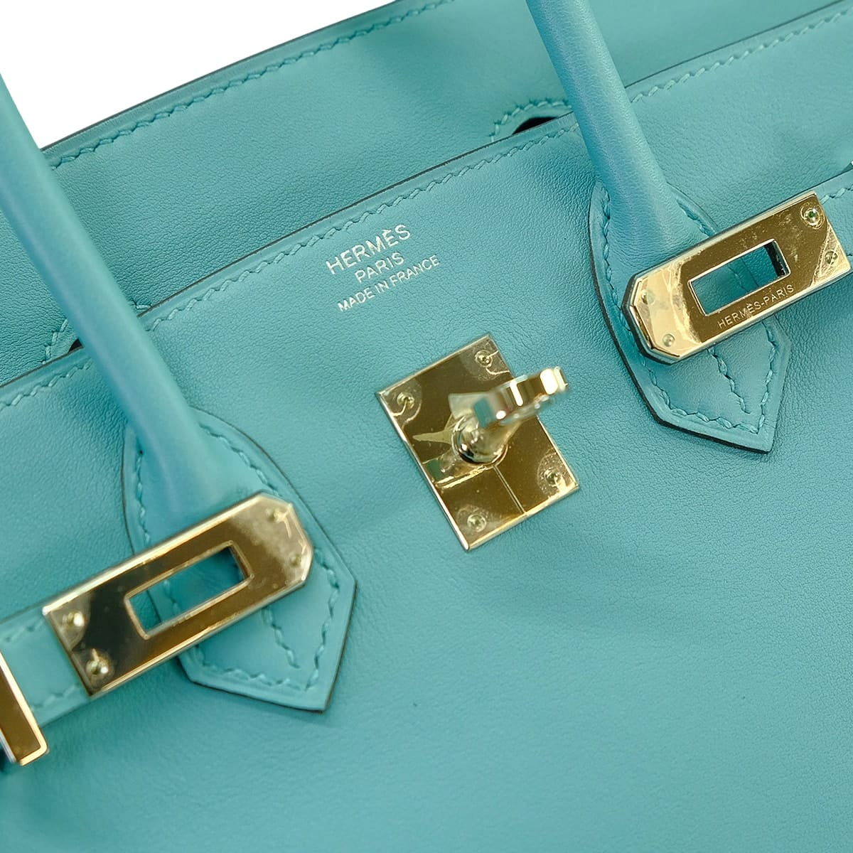 HERMES Handbag Birkin25 Bleu Saint Cyr Veau Swift Silver HW Stamp X[EXCELLENT][Authentic]