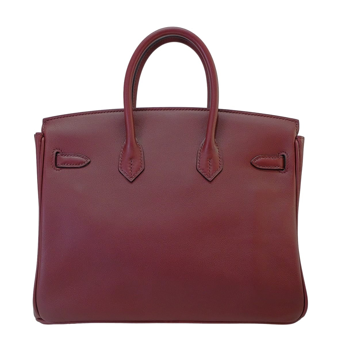 [Pre-loved] HERMES Handbag Birkin25 Rouge H Veau Swift Silver HW Stamp A[LIKE NEW][Authentic]