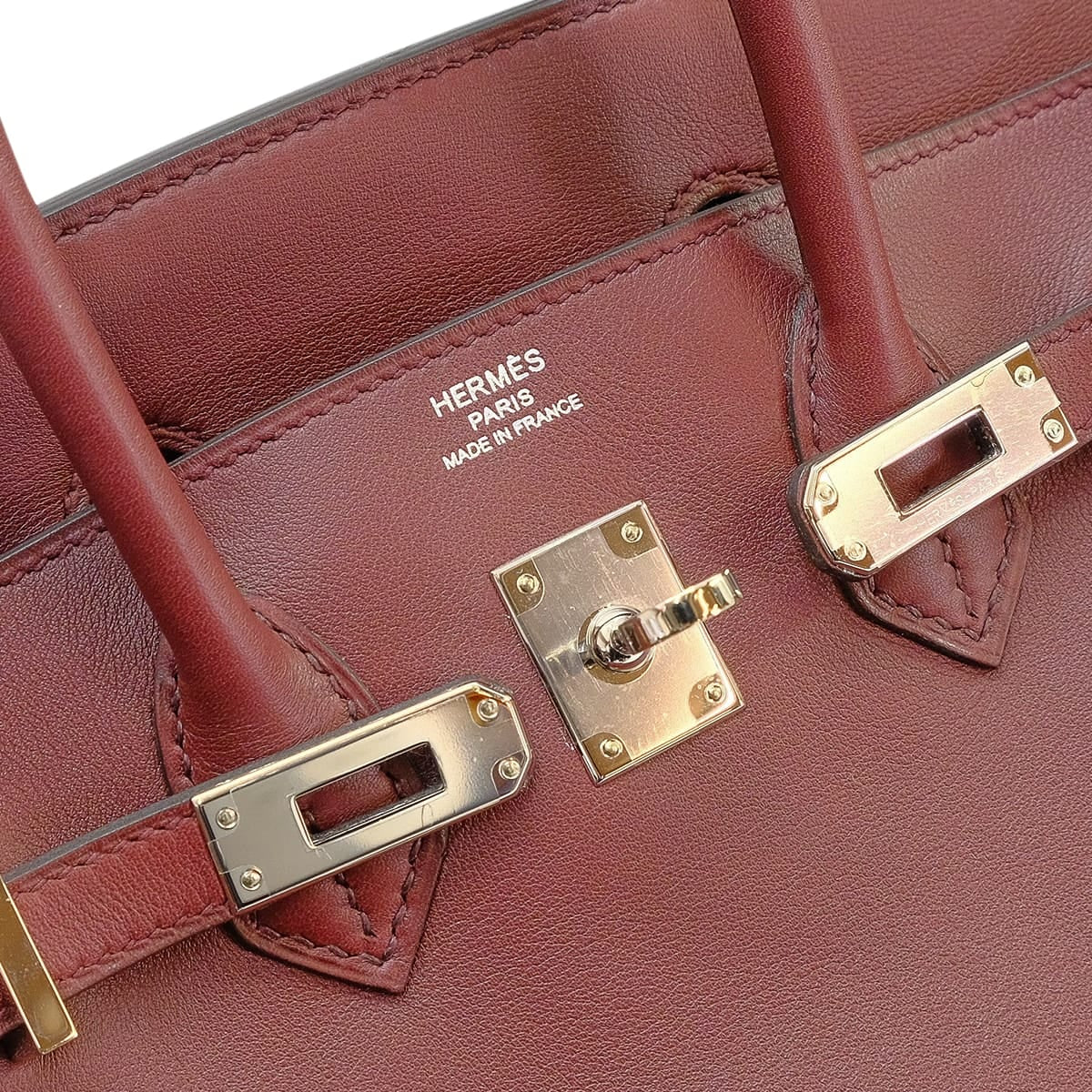 [Pre-loved] HERMES Handbag Birkin25 Rouge H Veau Swift Silver HW Stamp A[LIKE NEW][Authentic]