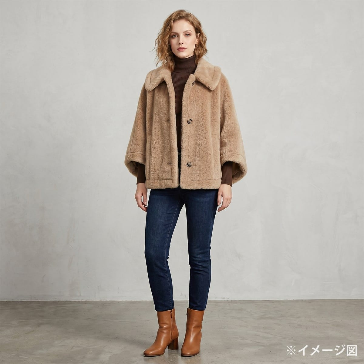 MAX MARA Poncho Teddy Bear Cape "Tenebre4"Camel Alpaca/Cashmere/Silk #ML Gold HW 25147311616[EXCELLENT][Authentic]