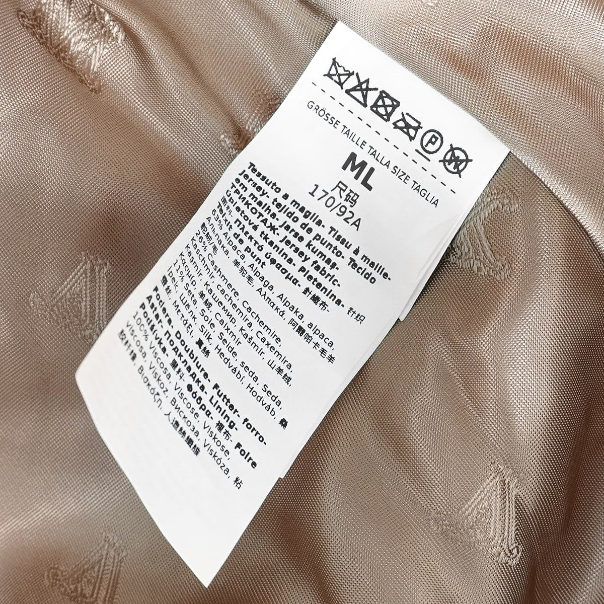 MAX MARA Poncho Teddy Bear Cape "Tenebre4"Camel Alpaca/Cashmere/Silk #ML Gold HW 25147311616[EXCELLENT][Authentic]