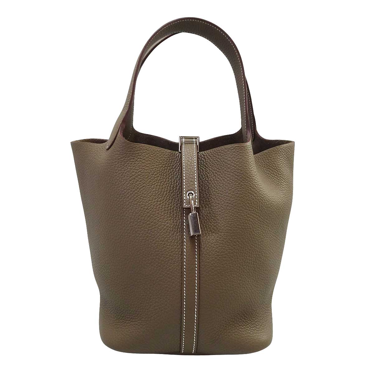 HERMES Handbag Picotin Lock 22 MM Etoupe Taurillon Clemence Silver HW Stamp G[BRAND NEW][Authentic]