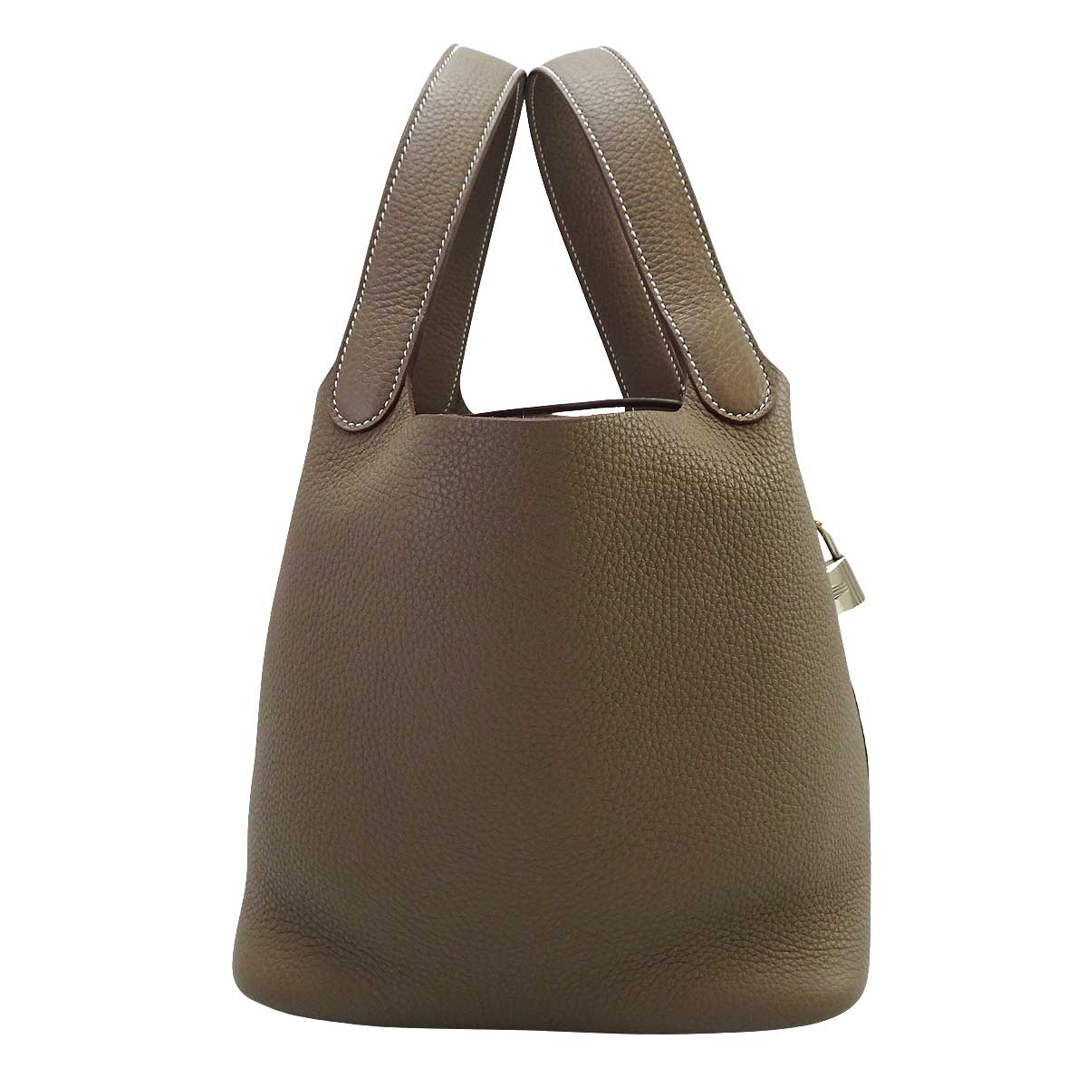 HERMES Handbag Picotin Lock 22 MM Etoupe Taurillon Clemence Silver HW Stamp G[BRAND NEW][Authentic]