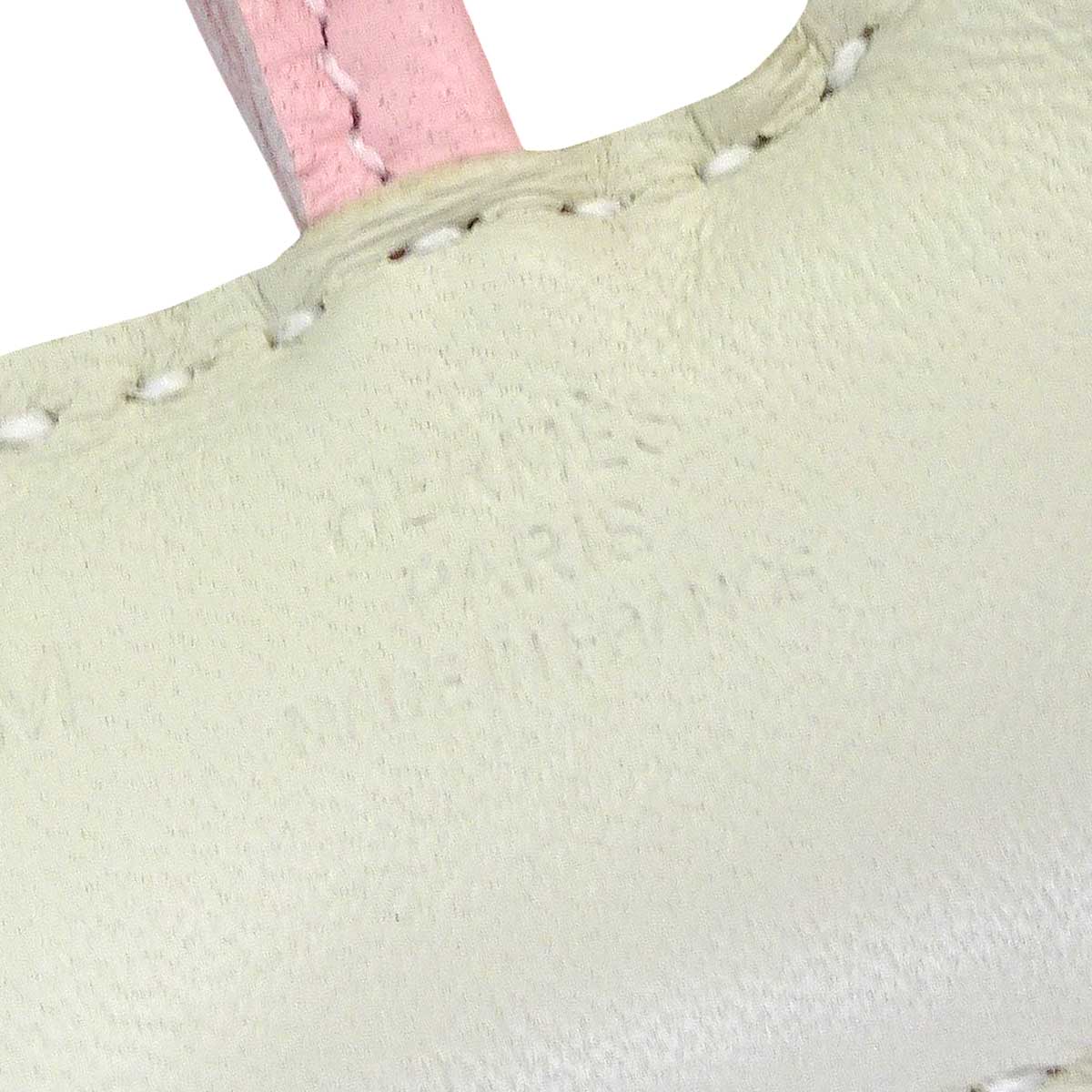 HERMES bag charm Rodeo Robeo Coeur PM Craie/Terre/Rose Sakura Agneau Milo/Veau Swift Stamp K[BRAND NEW][Authentic]
