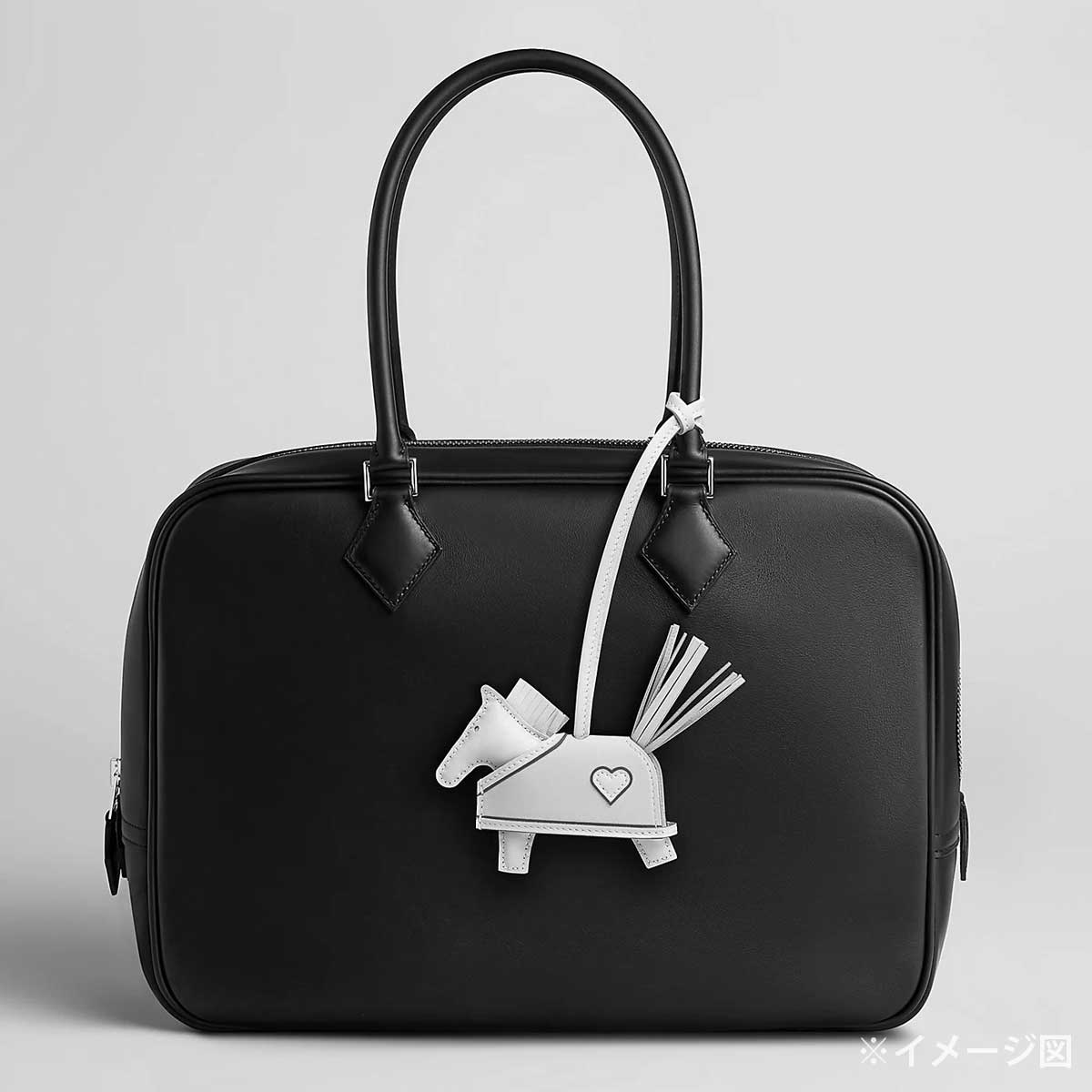 HERMES bag charm Rodeo Robeo Coeur PM Craie/Terre/Rose Sakura Agneau Milo/Veau Swift Stamp K[BRAND NEW][Authentic]