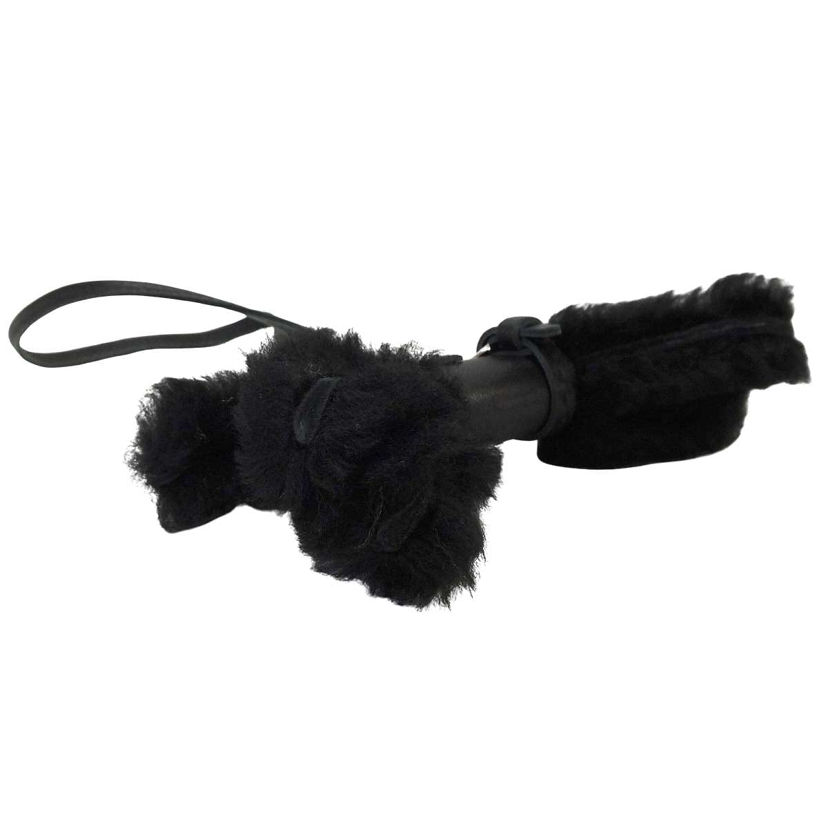 HERMES bag charm Buddy dog Punk SO BLACK Noir (Black) Agneau Milo/Mouton Silver HW Stamp W[EXCELLENT][Authentic]