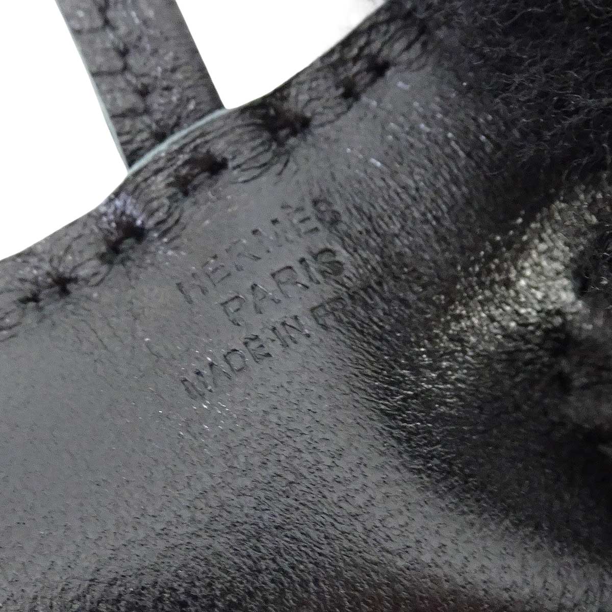 HERMES bag charm Buddy dog Punk SO BLACK Noir (Black) Agneau Milo/Mouton Silver HW Stamp W[EXCELLENT][Authentic]