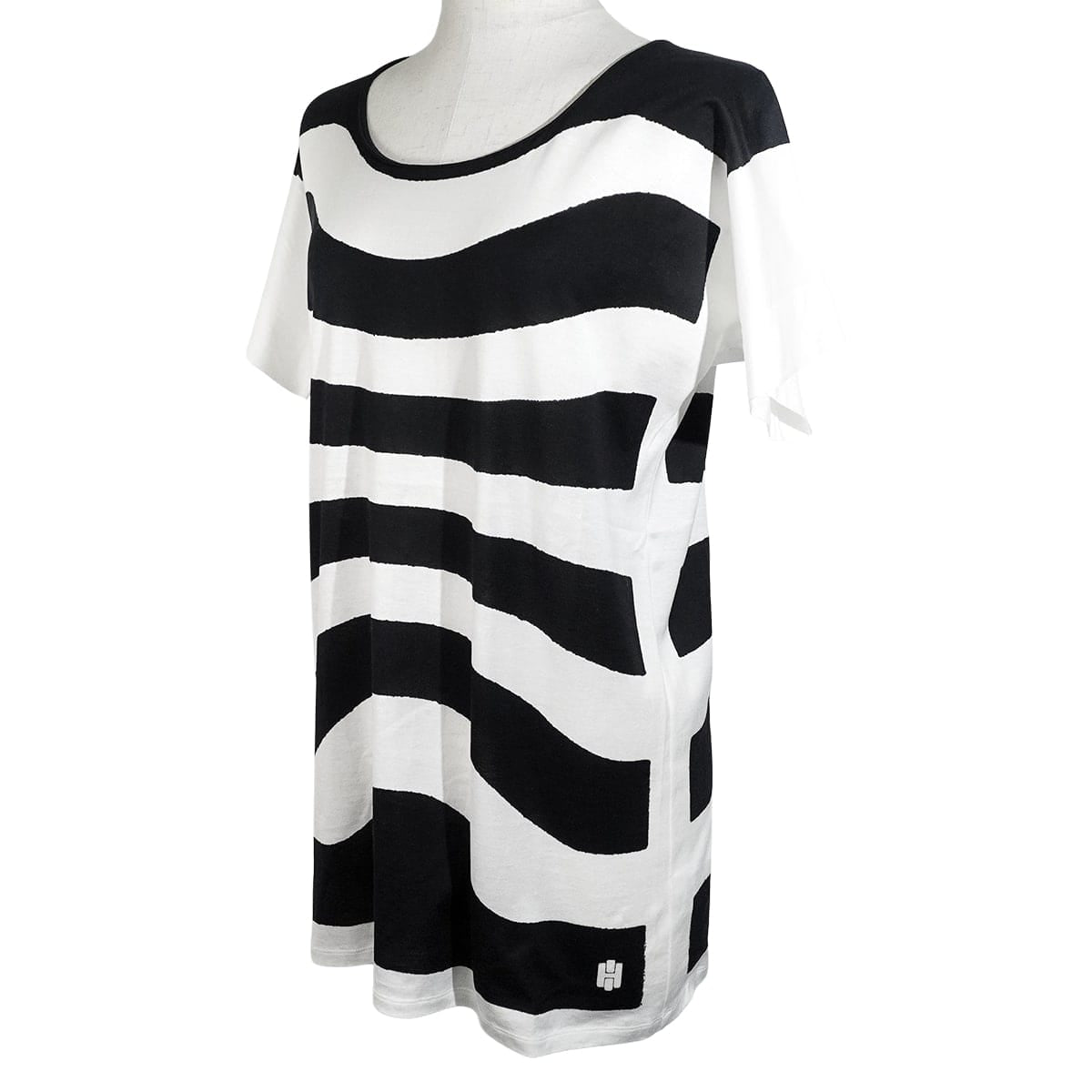 HERMES Short sleeve t shirt Women's Marine/Blanc (White) Cotton #34[ALMOST NEW][Authentic]