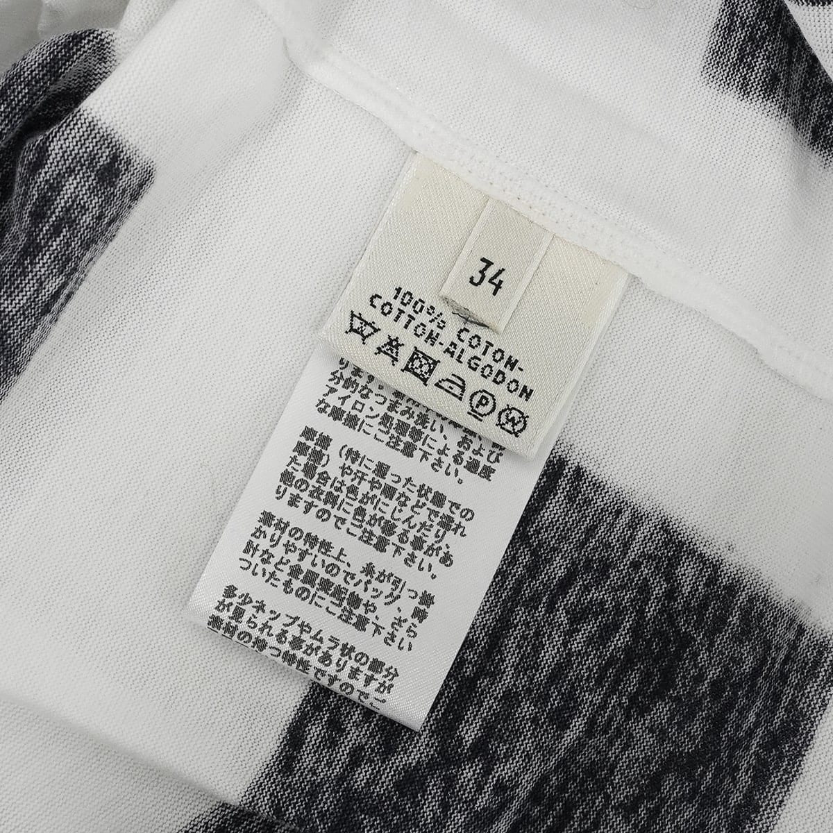 HERMES Short sleeve t shirt Women's Marine/Blanc (White) Cotton #34[ALMOST NEW][Authentic]