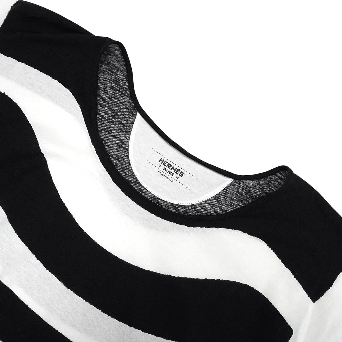 HERMES Short sleeve t shirt Women's Marine/Blanc (White) Cotton #34[ALMOST NEW][Authentic]