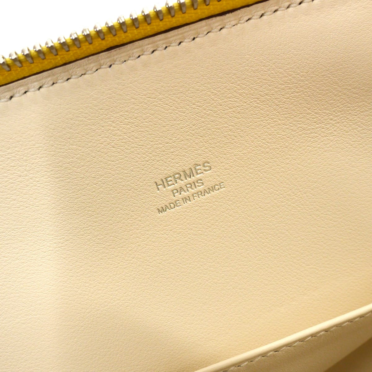 HERMES Shoulder bag Bolide1923 25 Tricolor Nata/Jaune Citron/Terre Battue Veau Epsom Silver HW Stamp U[EXCELLENT][Authentic]