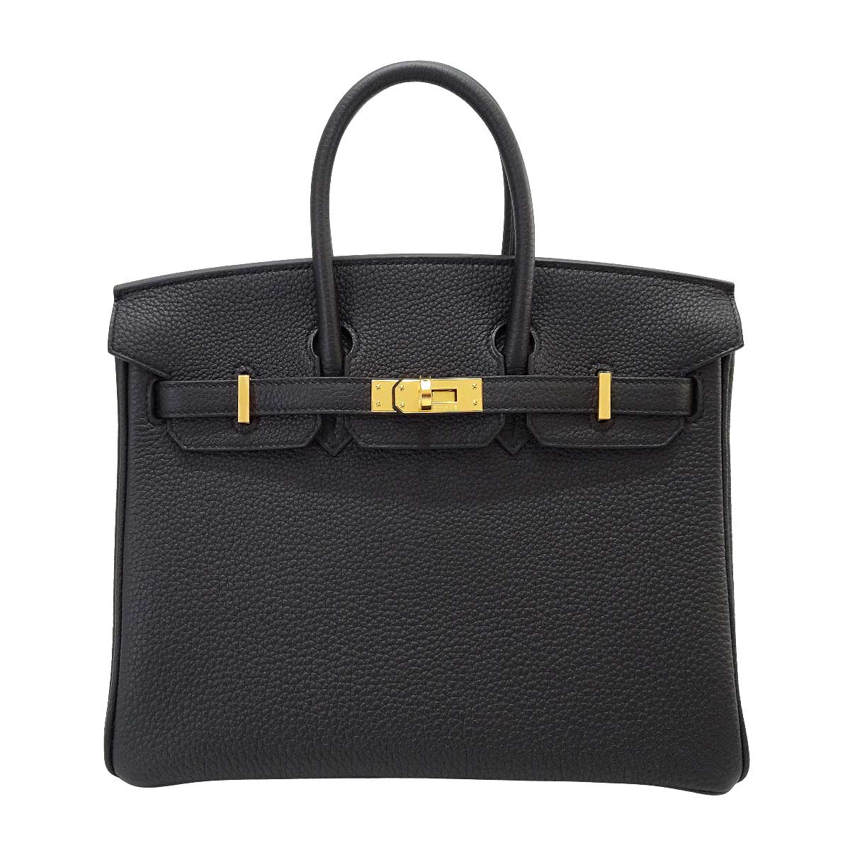 HERMES Handbag Birkin25 Noir (Black) Veau Togo Gold HW Stamp K[BRAND NEW][Authentic]